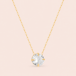 Gargantilha Ouro 18k Ponto de Luz Zircônia 45cm