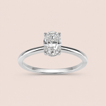 Anel Prata Moissanite Oval 150 pontos 313907