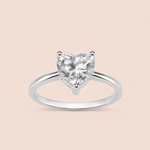 Anel Prata Coração Moissanite 120 pontos 313908
