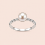 Anel Prata 925 Pérola Zirconia 313919