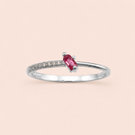 Anel Prata 925 Retângulo Zirconia 313935