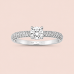 Anel Prata Solitário Moissanite 90 pontos 313818