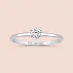 Anel Prata Solitário Moissanite 26 pontos 313816