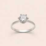 Anel Prata 925 Solitário Zirconia 314026
