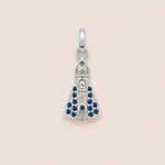 Pingente Prata 925 Nossa Sra. Zircônia Azul 518076