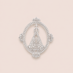 Pingente Prata 925 Nossa Sra. Zirconia Vazado 518155