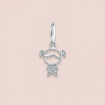 Pingente Prata Menina zircônia 518100