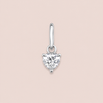 Pingente Prata Coração Moissanite 50Pontos 518073