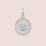 Pingente Prata 925 Trevo Redondo Zirconia 518153