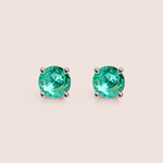 Brinco Prata 925 Zircônia Verde 5mm 117190