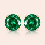 Brinco Ouro 18K Cálice Zircônia 6mm 104725