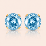 Brinco Ouro 18K Cálice Zircônia 6mm 104725