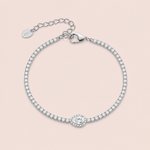 Pulseira Prata 925 Riviera Zircônia Central 1804535