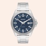 Relógio Orient SolarTech Prata e Azul MBSS1507/D2SX
