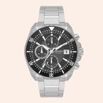 Relógio Orient SolarTec Prata e Preto MBSSC284/G1SX