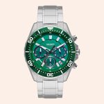 Relógio Orient SolarTec Elite Sea Prata e Verde MBSSC288/D1SX