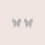 Brinco Prata 925 Borboleta Zirconia 117214