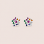 Brinco Prata Zircônia Colorida 117161