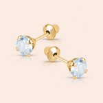 Brinco Ouro 18K Infantil Cálice 4mm 104813