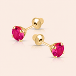 Brinco Ouro 18K Infantil Cálice 4mm 104813