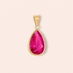 Pingente Ouro 18k Zircônia Gota 515476