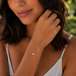 Pulseira Prata 925 Moissanite Coração 20 Pontos 1804570