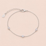 Pulseira Prata 925 Moissanite 30 Pontos Redondo 1804569