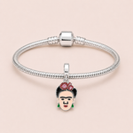 Pingente Prata Berloque Meu Jeito Frida kahlo 514604