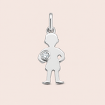 Pingente Prata 925 Menino Zircônia 518036