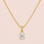 Gargantilha Folheada a Ouro Ponto de Luz Moissanite 30 pontos 606085