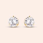 Brinco Ouro 18k Ponto de Luz Moissanite 82 Pontos 117327