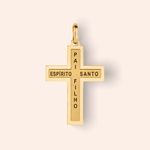 Pingente Ouro 18K Cruz Divina Trindade 517479