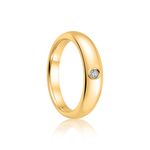 Par Aliança Ouro 18k Love Air Abaulada Anatômica 5mm Diamante 3 Pts (800787/827)