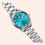 Relógio Orient Stretto Contemporary Automático Azul Turquesa RA-AC0R06L30B