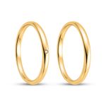 Par Aliança Ouro 18k Love Air Abaulada Anatômica 2mm Diamante 0,5 Pt (802823/802827)