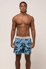 SHORT VOLLEY SUBLIMADO ADULTO FLORES SECAS 