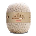 BARBANTE BARROCO NATURAL BRILHO 400G 6  CIRCULO