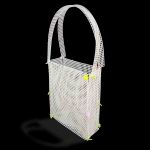 MALHA CHENILLE PARA BOLSA BXWG105 54X34,5CM SACOLA