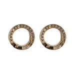 ARGOLA ARTICULADA STRASS P COM 2 UNIDADES DOURADA