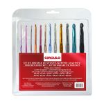 KIT AGULHAS DE CROCHE ALUMINIO COLORIDO - COR 10 CIRCULO