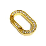 ARGOLA CHAVEIRO ARTICULADA OVAL STRASS 35MMX20MM UNIDADE
