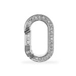 ARGOLA CHAVEIRO ARTICULADA OVAL STRASS 35MMX20MM UNIDADE