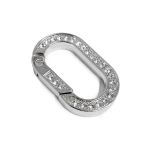 ARGOLA CHAVEIRO ARTICULADA OVAL STRASS 35MMX20MM UNIDADE