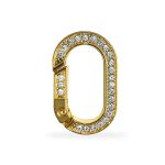 ARGOLA CHAVEIRO ARTICULADA OVAL STRASS 35MMX20MM UNIDADE