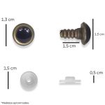 OLHOS PARA AMIGURUMI N.13 P. DOURADO 10 PARES