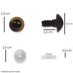 OLHOS PARA AMIGURUMI N.13 FUME 10 PARES