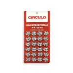 COLCHETE DE PRESSAO COM 24 UNIDADES CIRCULO