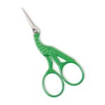 TESOURA DE BORDADO PASSARO 9CM VERDE LIMAO EUROROMA