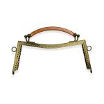 FECHO DE METAL COM ALCA CURVA 13X22CM CIRCULO