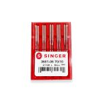 AGULHA PARA MAQUINA DE COSTURA SINGER GALONEIRA 3651 70/10 10 UNIDADES